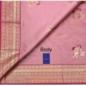 Butta Semi-Silk Saree Pink Colour - [Code 1004]
