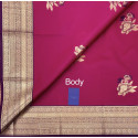 Butta Semi-Silk Saree Rani Pink Colour - [Code 1004]