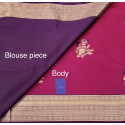 Butta Semi-Silk Saree Rani Pink Colour - [Code 1004]