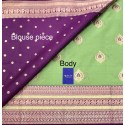 Butta Semi-Silk Saree Pista- [Code SR-0024]