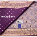 Meena Jaal Banarasi Saree Periwinkle [Code: SR-0026]